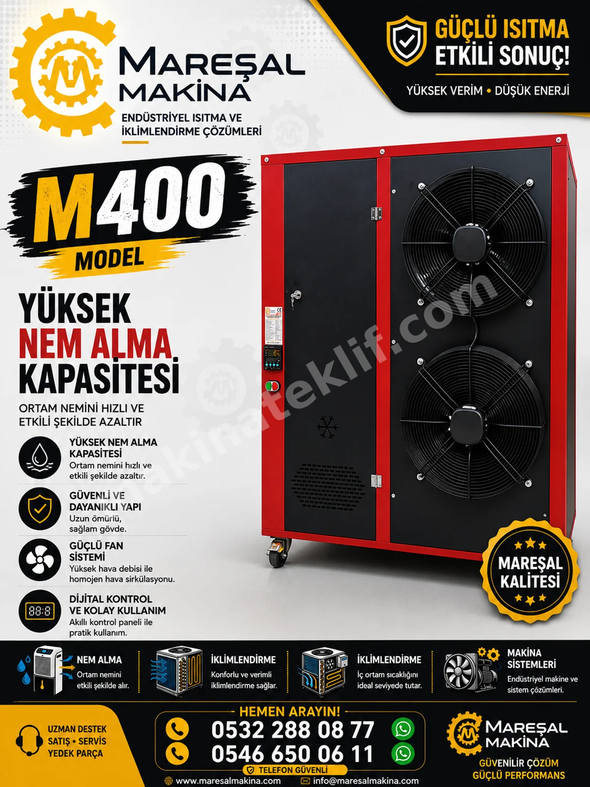 Mareşal Makina M400 Axiel Nem Alma Cihazı