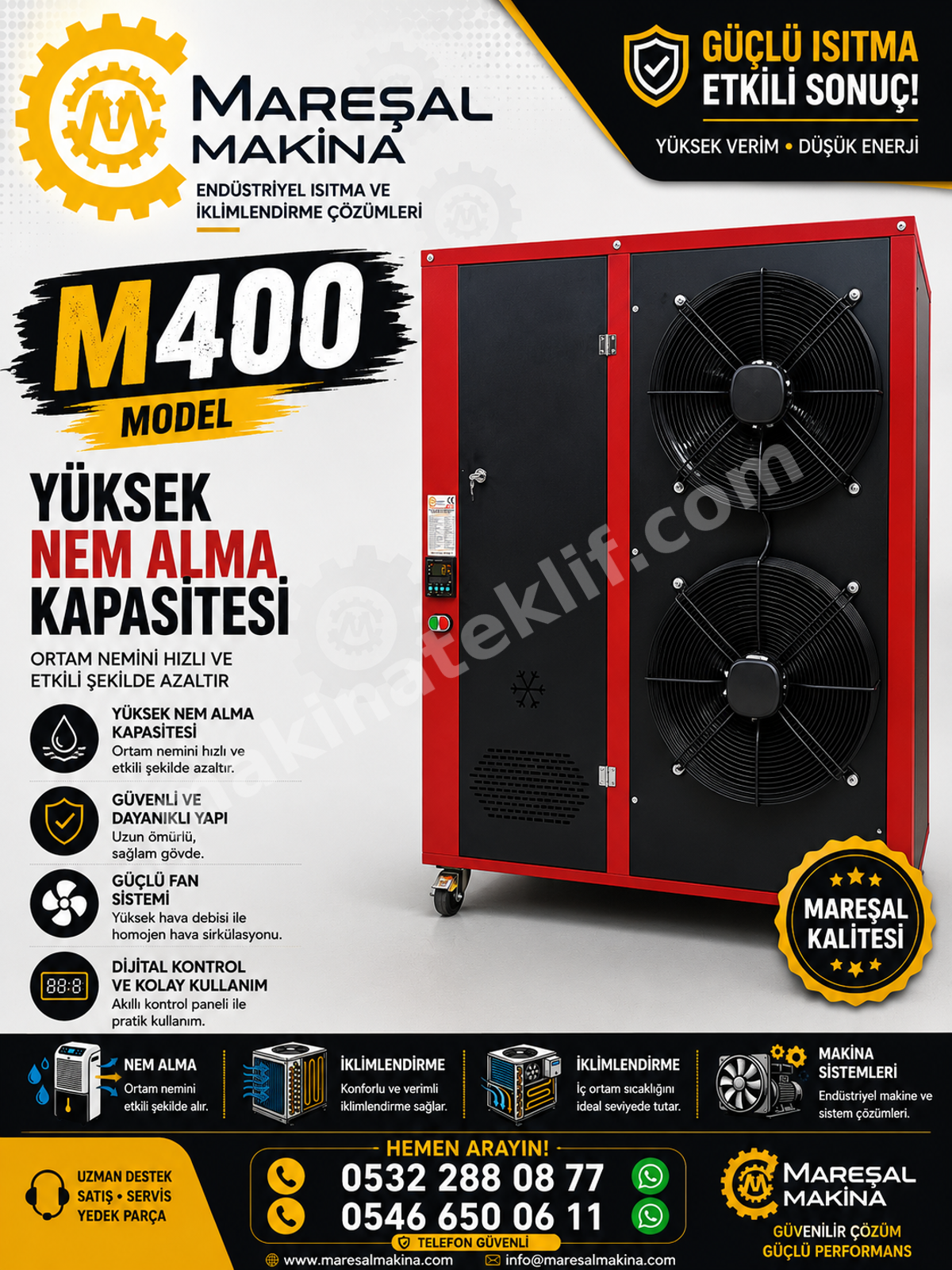 Mareşal Makina M400 Axiel Nem Alma Cihazı
