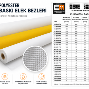 Euromesh Polyester Baskı Elek Bezi
