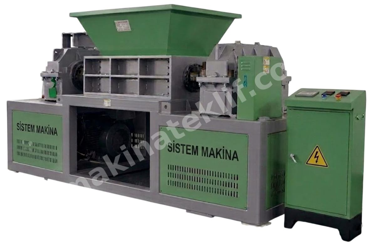 Çift Şaftlı Parçalama Makinesi