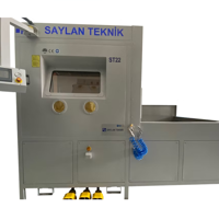 St22 Döner Tablalı, Giyotin Kapılı, Taşıma Arabalı Yarı Otomatik Sulu Kumlama Makinası