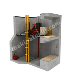Bimsan HDY-2-3000 Karşılıklı 2 Kolon Yük Asansörü
