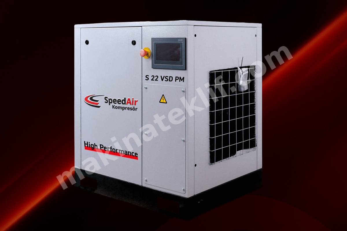 Speedair Kompresör Ekonomik İnvertörlü Vidalı Kompresör 7.5 Kw - 55 Kw