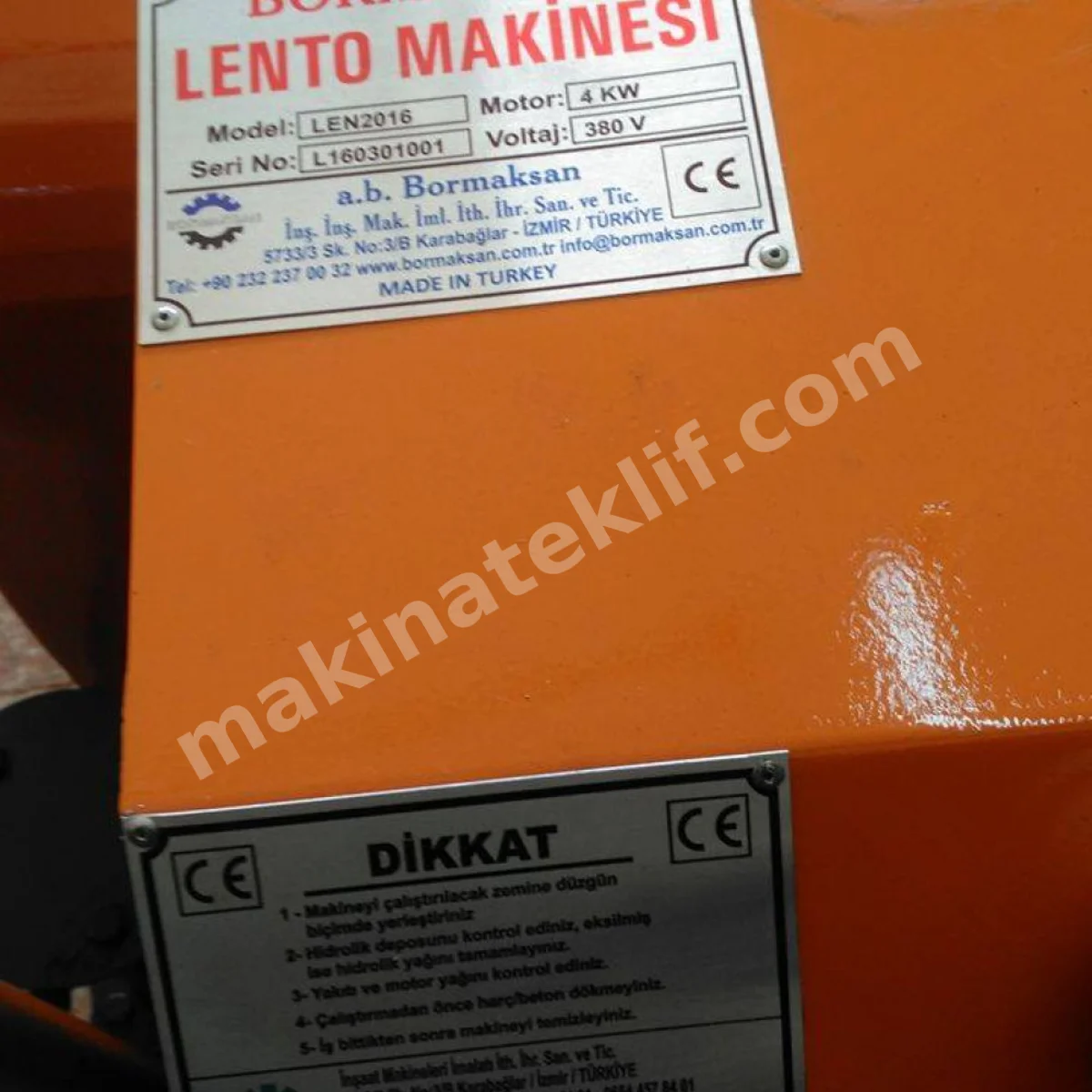 Bormaksan Lento Üretim Makinası