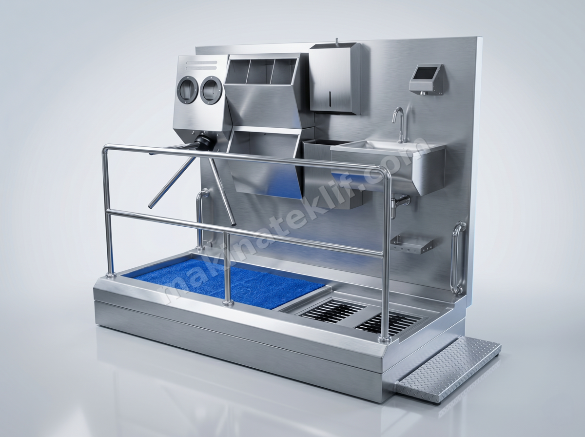 HGB-L Hygiene Barrier — Brush-Based, with Sink and BGM Box