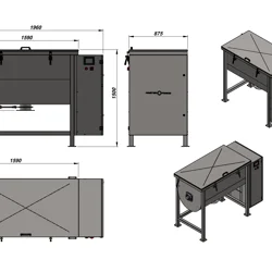 750 Litre Ribbon Mikser
