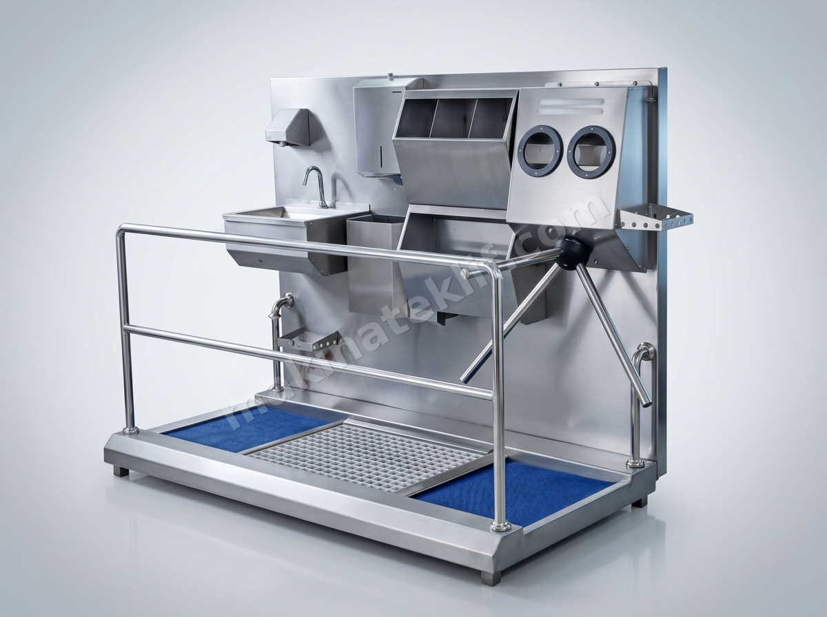 HGE-L Hygiene Barrier — With Disinfection Pool & Sink, Fully Equipped